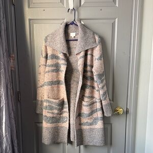 Cyrus Gray and Cream Women's Cardigan